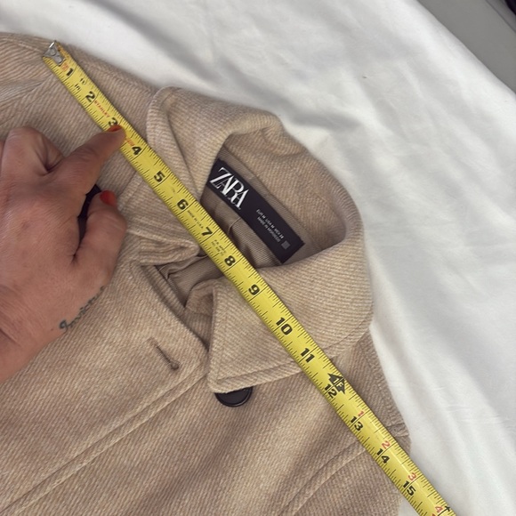 Zara cotton blend cape coat size Medium - Picture 11 of 15